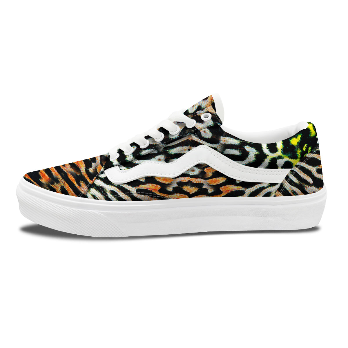 Butterfly Wing Skin Orage Print Skate Shoes-grizzshop