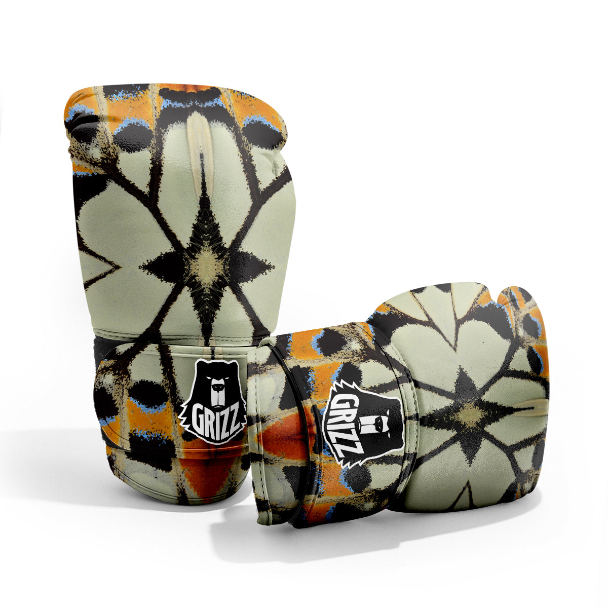 Butterfly Wing Skin White Orange Print Pro Boxing Glove