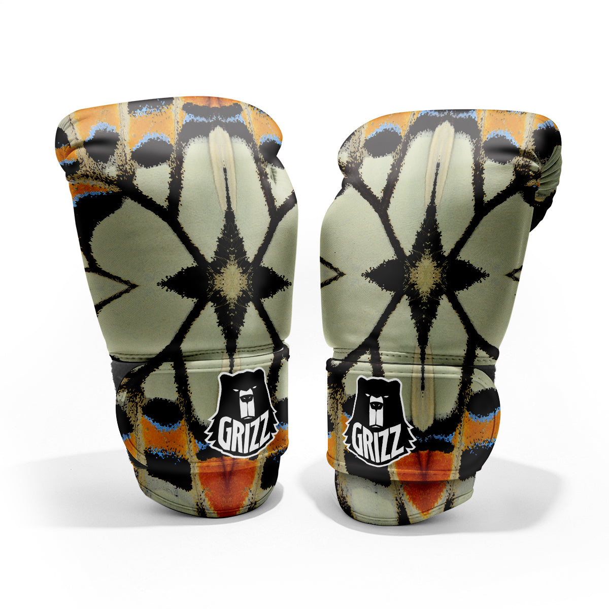Butterfly Wing Skin White Orange Print Pro Boxing Glove