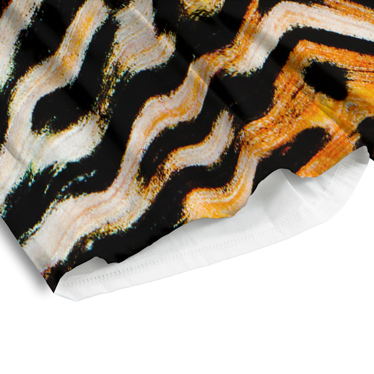 Butterfly Wing Skin White Orange Tiger Print Men's Athletic Shorts