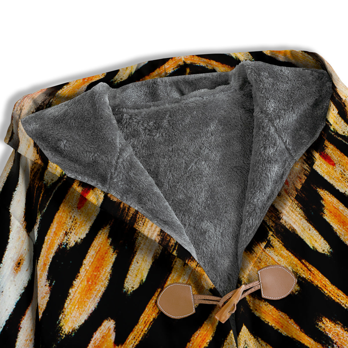 Butterfly Wing Skin White Orange Tiger Print Men's Windbreaker Jacket-grizzshop