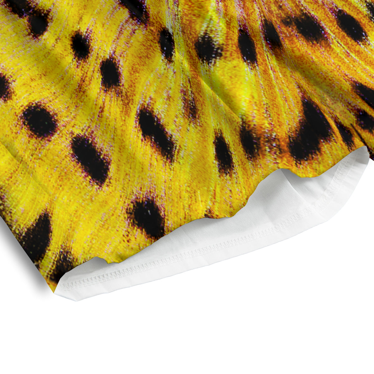 Butterfly Wing Skin Yellow Print Men's Athletic Shorts