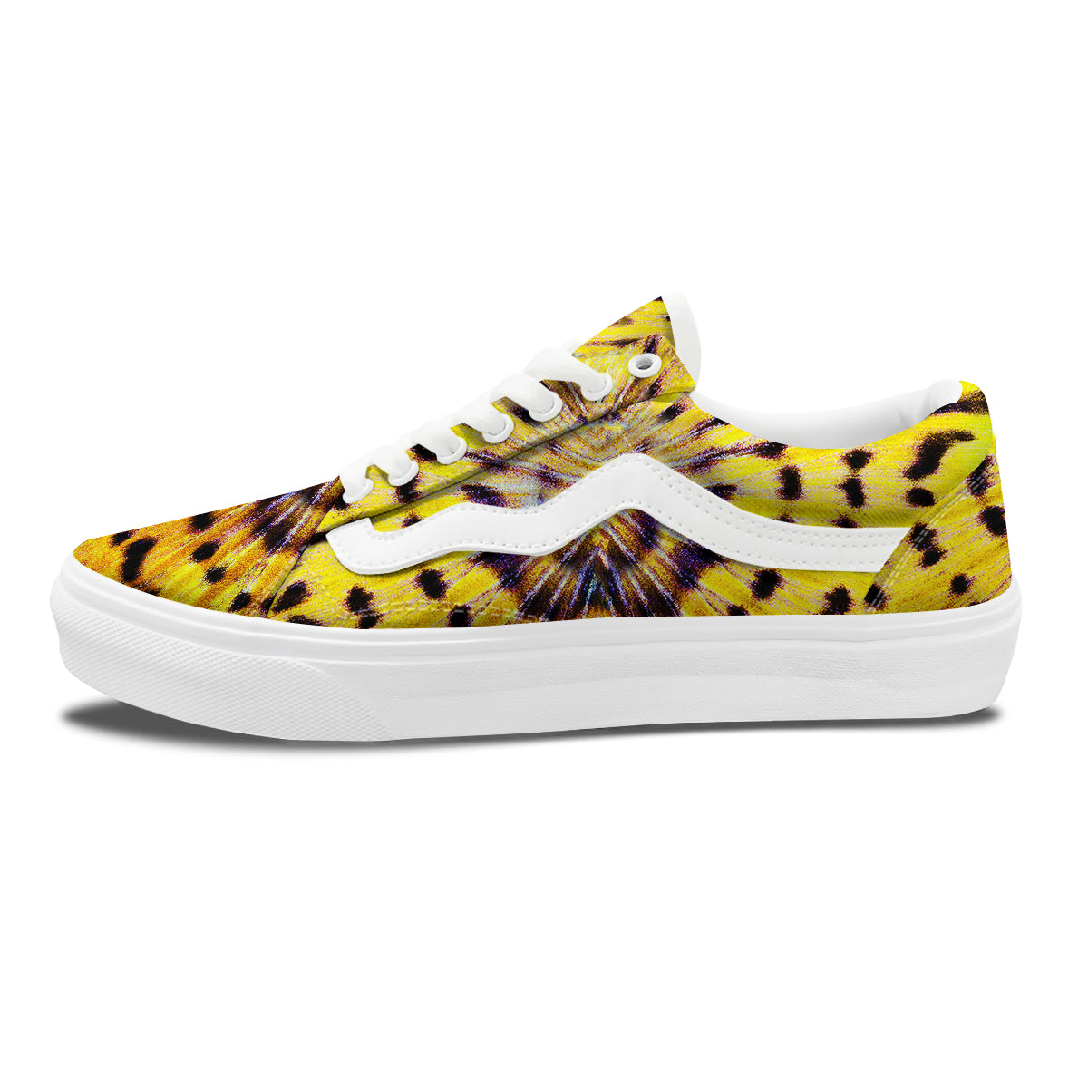 Butterfly Wing Skin Yellow Print Skate Shoes-grizzshop