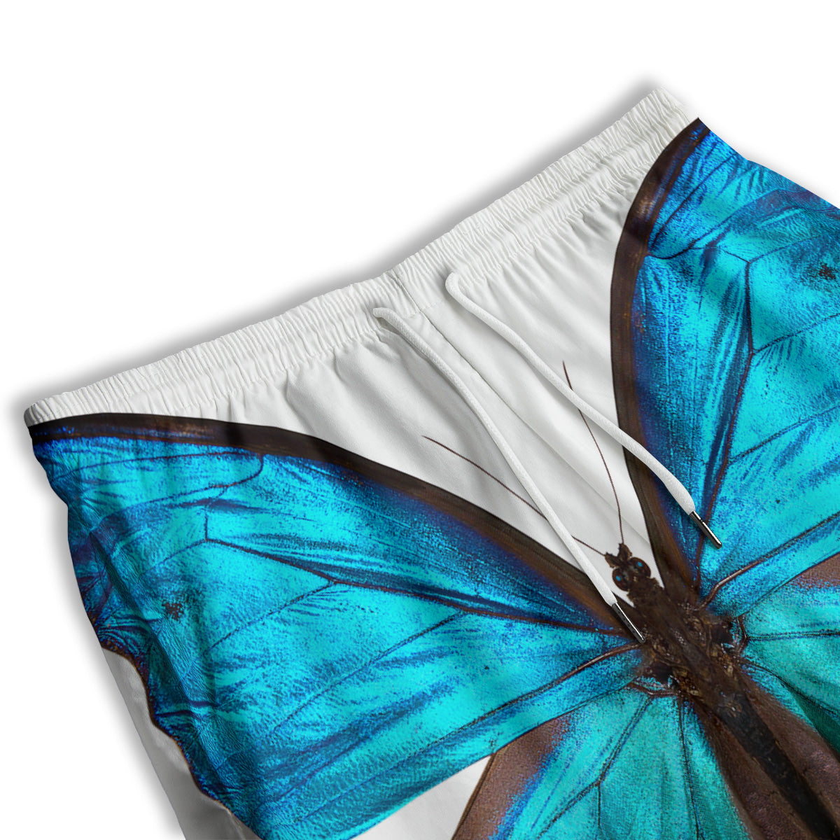 Butterfly Wings Blue Monarch Print Men's Athletic Shorts