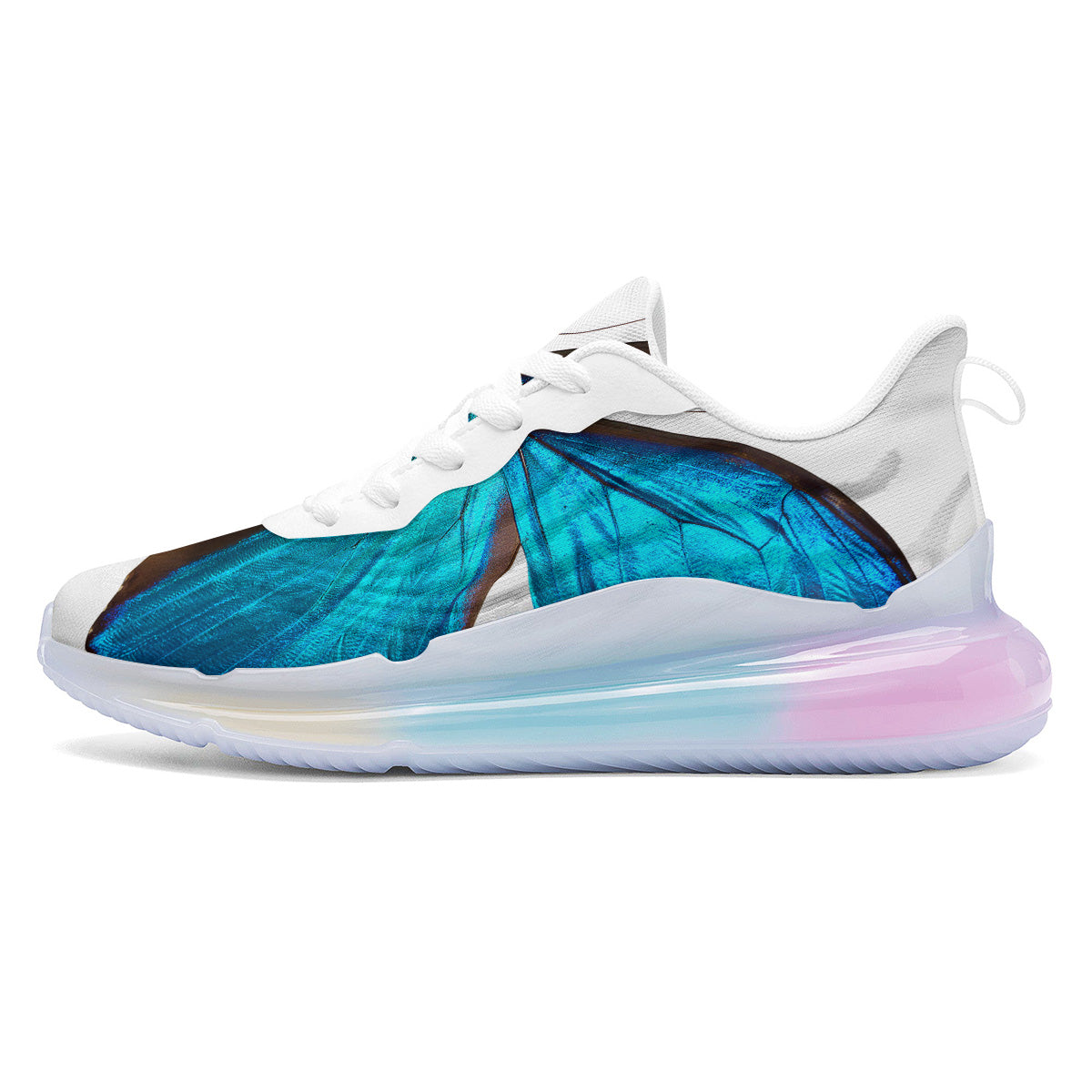 Butterfly Wings Blue Monarch Print Running Sneakers-grizzshop