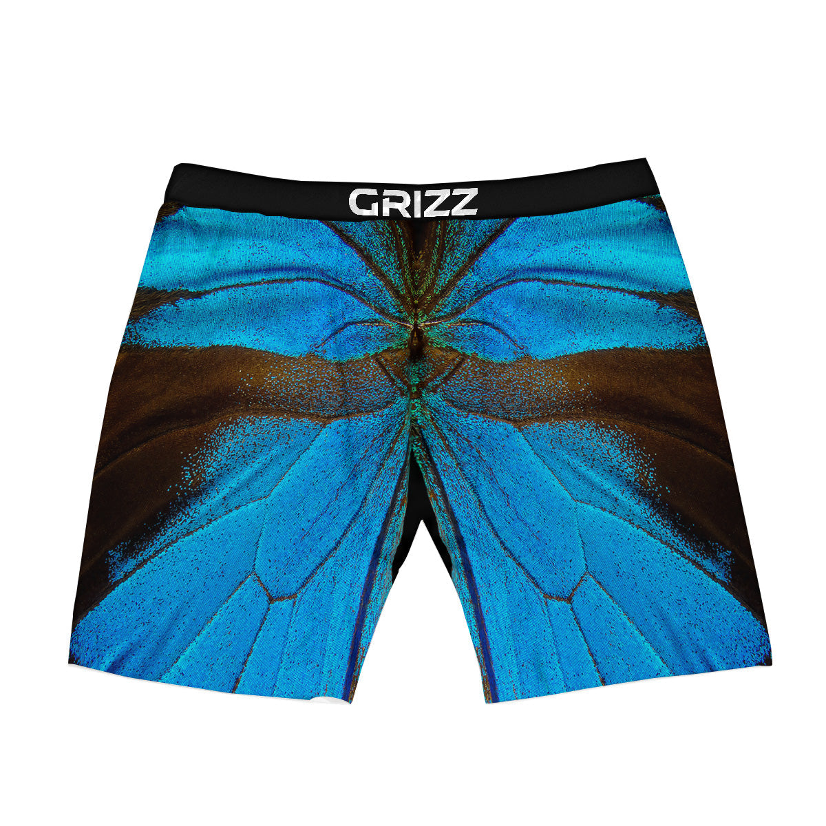 Butterfly Wings Blue Print Boxer Briefs-grizzshop
