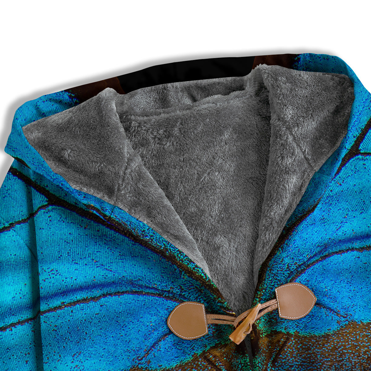 Butterfly Wings Blue Print Men's Windbreaker Jacket-grizzshop