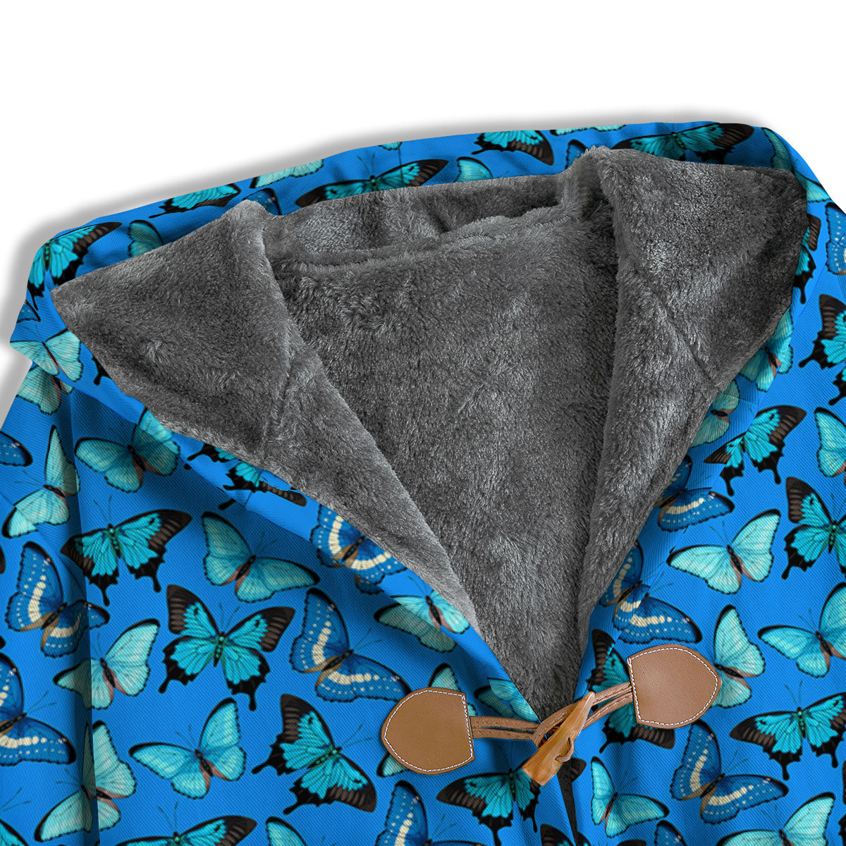 Butterfly Wings Blue Print Pattern Men's Windbreaker Jacket-grizzshop