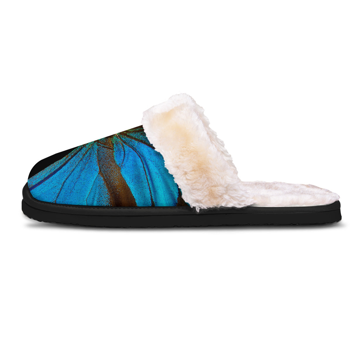 Butterfly Wings Blue Print Slippers-grizzshop