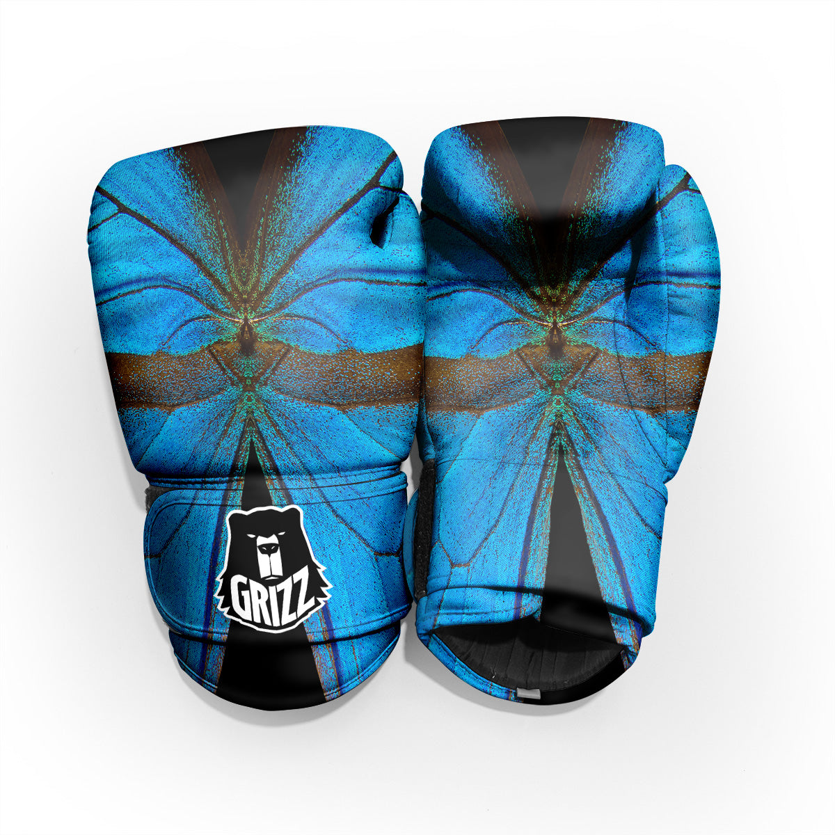 Butterfly Wings Blue Print Pro Boxing Glove
