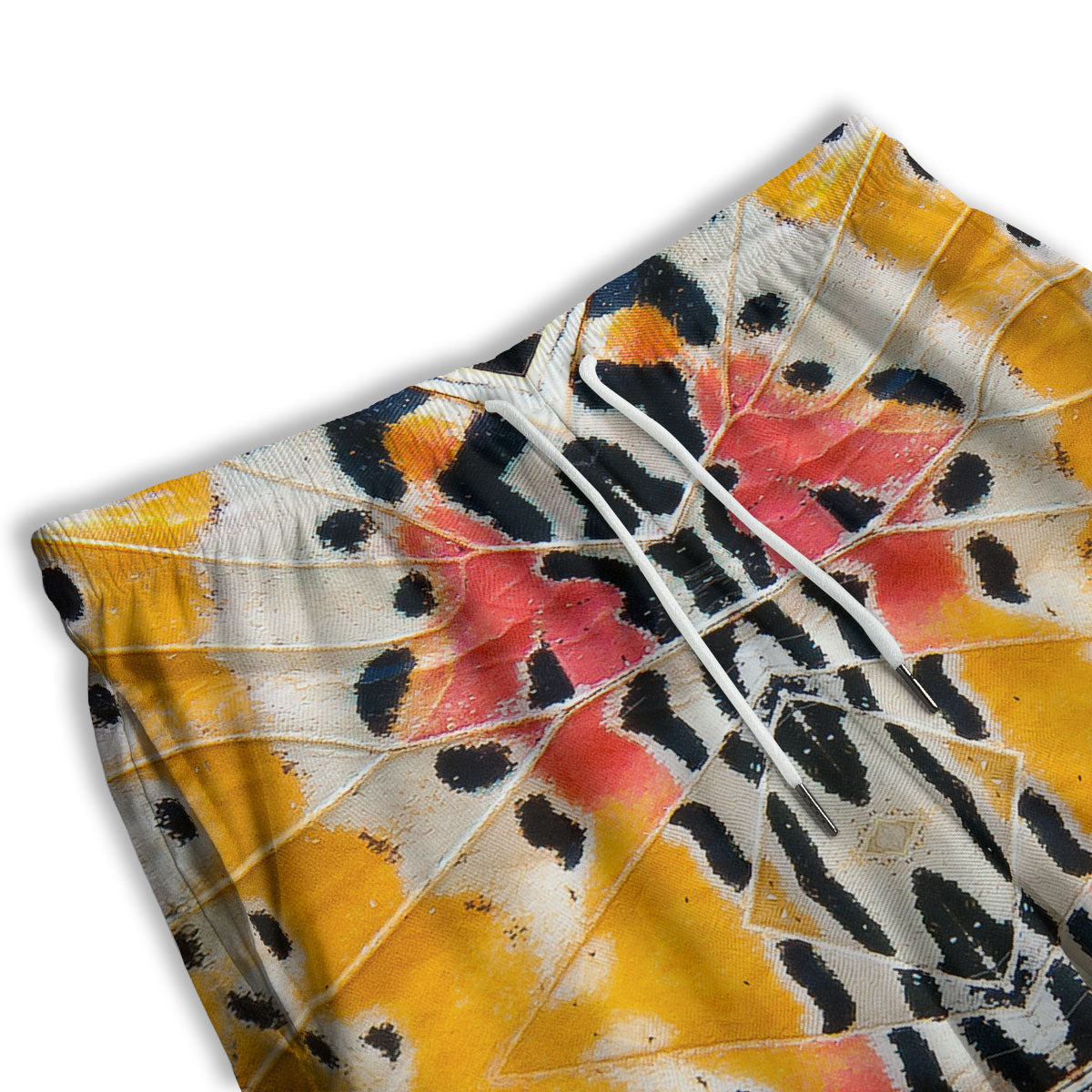 Butterfly Wings Orange Monarch Print Men's Athletic Shorts