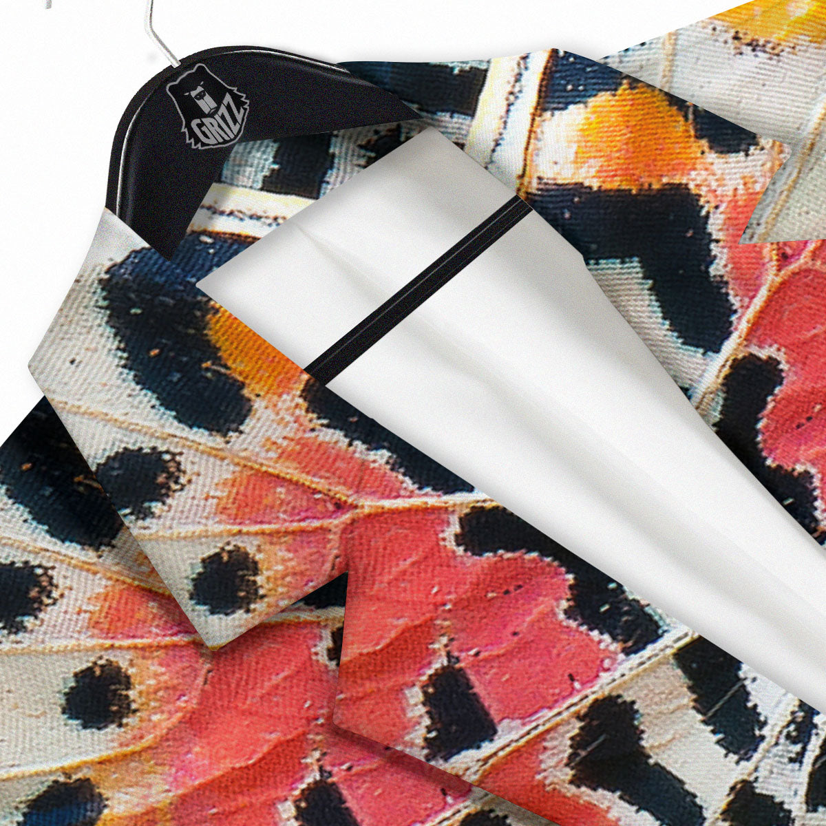 Butterfly Wings Orange Monarch Print Men's Sport Coat-grizzshop
