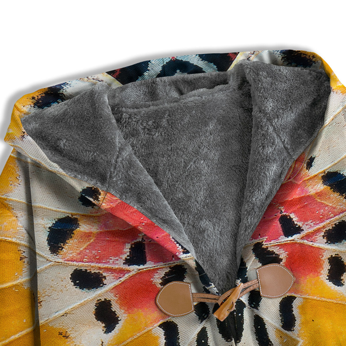 Butterfly Wings Orange Monarch Print Men's Windbreaker Jacket-grizzshop