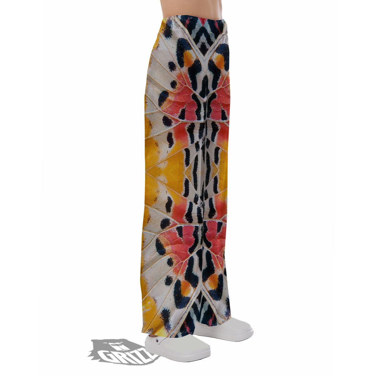 Butterfly Wings Orange Monarch Print Pajama Pants-grizzshop