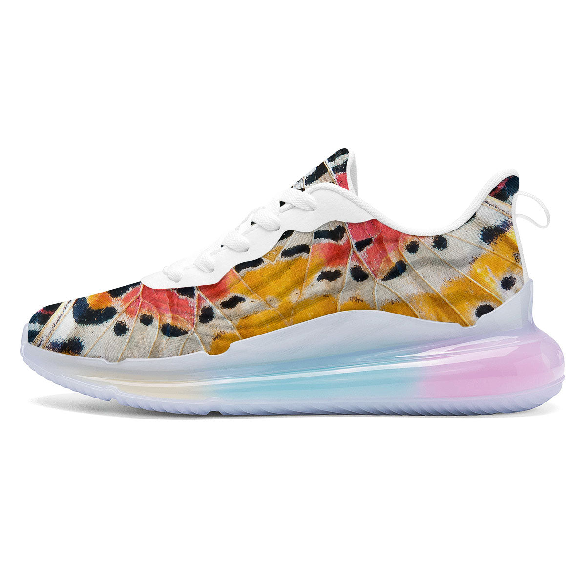 Butterfly Wings Orange Monarch Print Running Sneakers-grizzshop
