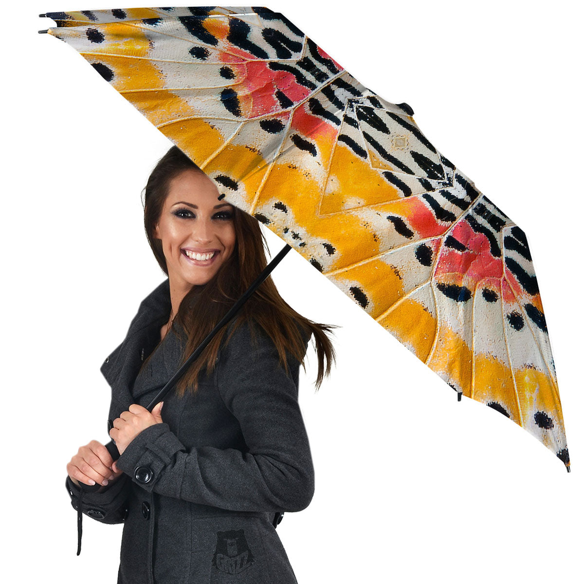 Butterfly Wings Orange Monarch Print Umbrella-grizzshop