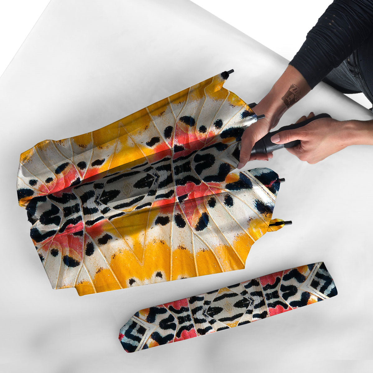 Butterfly Wings Orange Monarch Print Umbrella-grizzshop