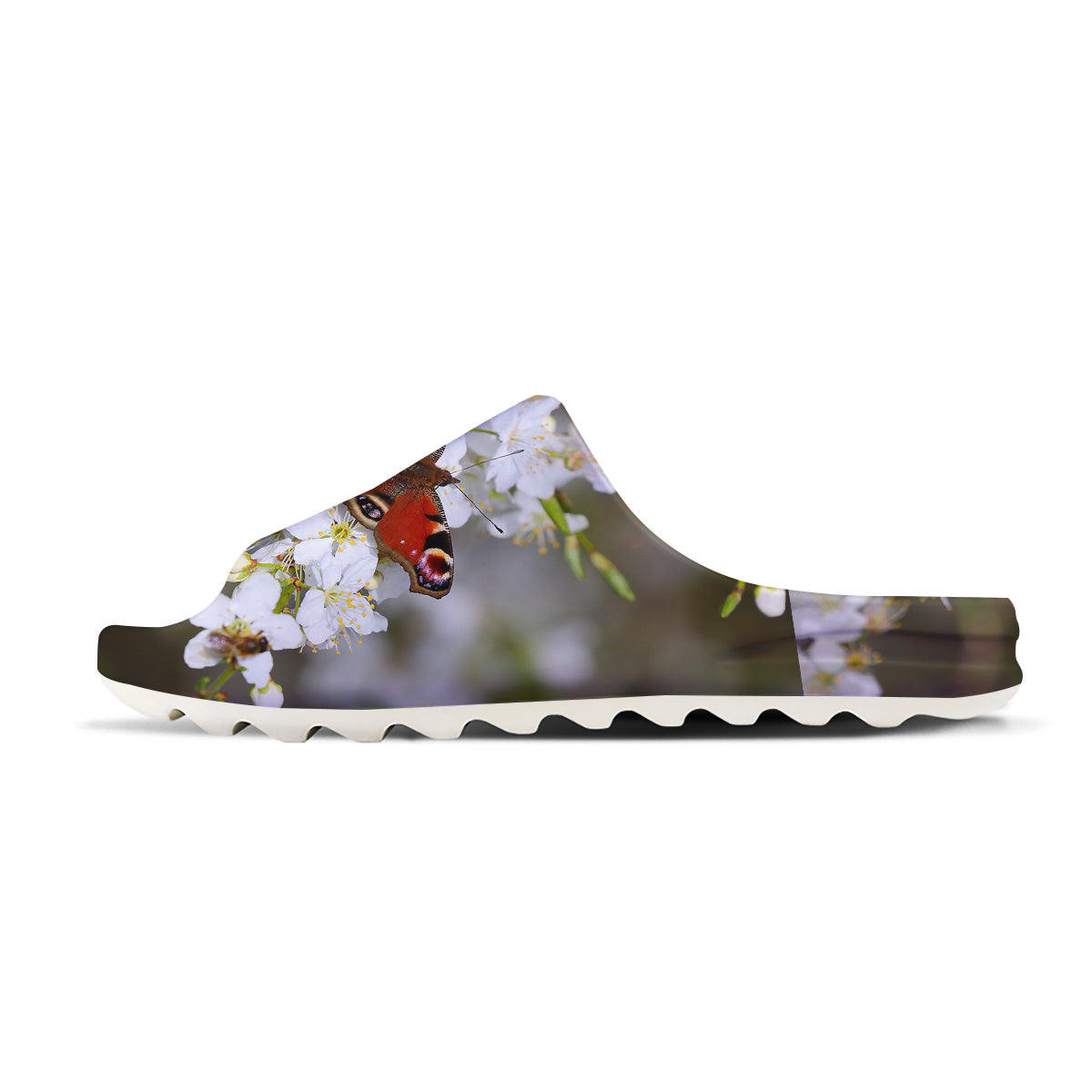 Butterfly Blossom Flower Print Sandals-grizzshop