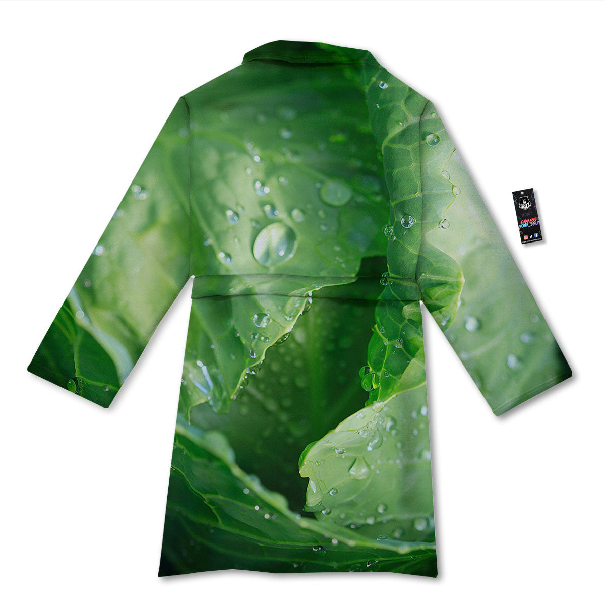Cabbage Fresh Leaf Print Bathrobe-grizzshop