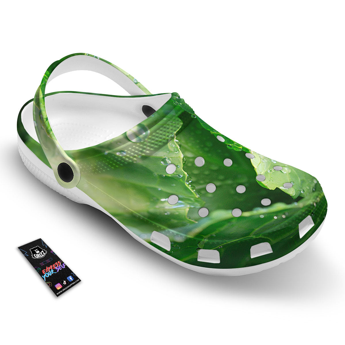 Cabbage Fresh Leaf Print Clog-grizzshop