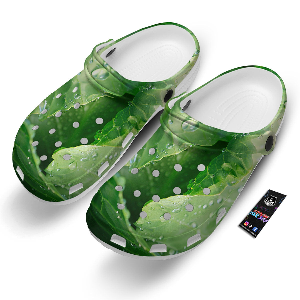 Cabbage Fresh Leaf Print Clog-grizzshop