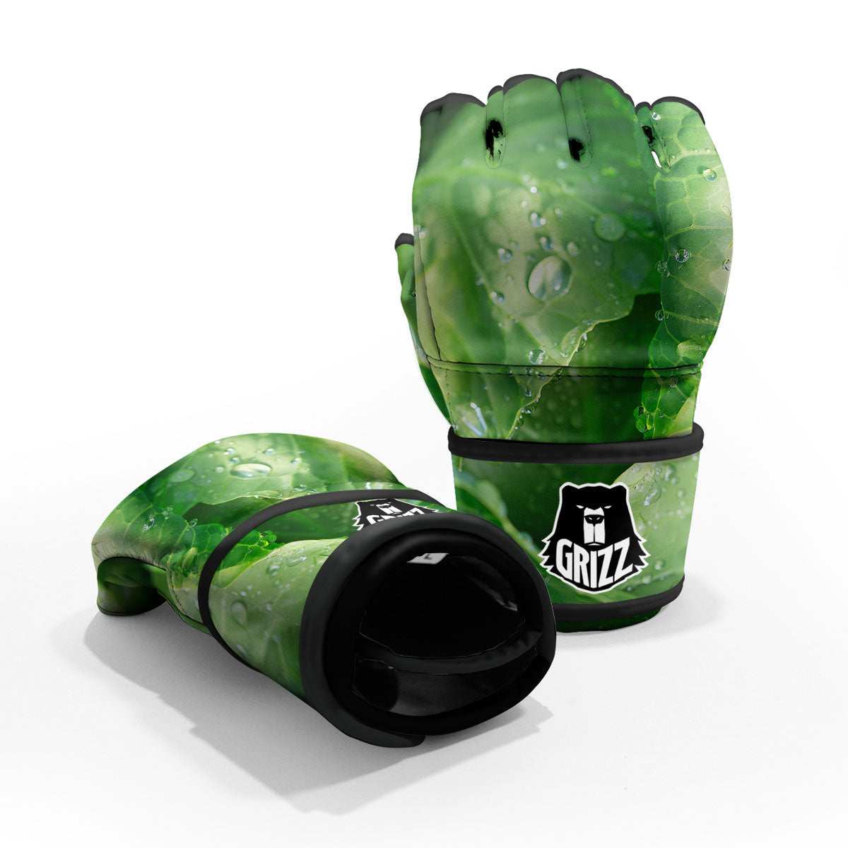 Cabbage Fresh Leaf Print MMA Gloves-grizzshop