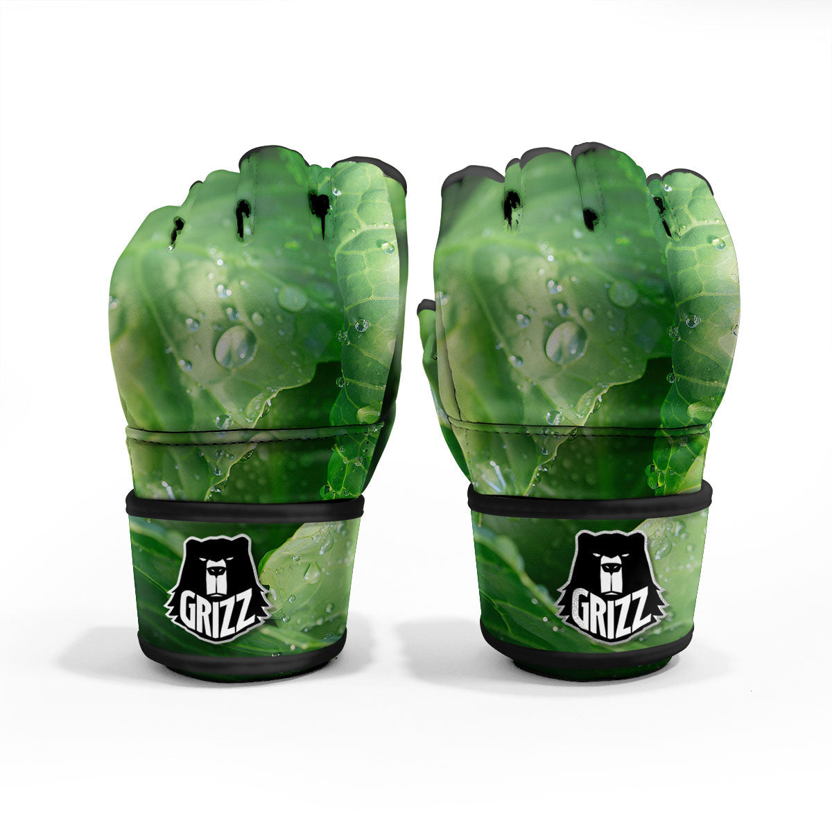 Cabbage Fresh Leaf Print MMA Gloves-grizzshop