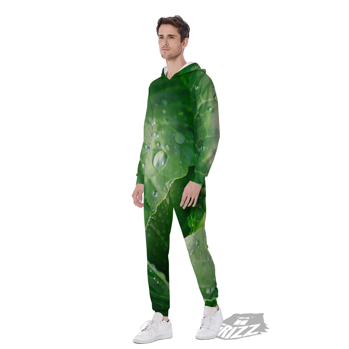 Cabbage Fresh Leaf Print Men's Jumpsuit-grizzshop