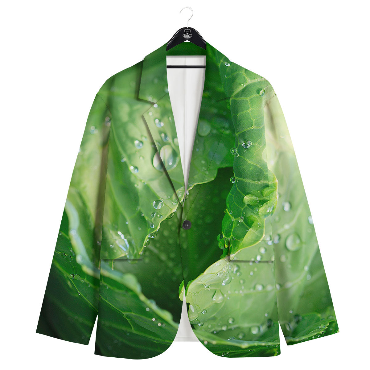 Cabbage Fresh Leaf Print Men's Sport Coat-grizzshop