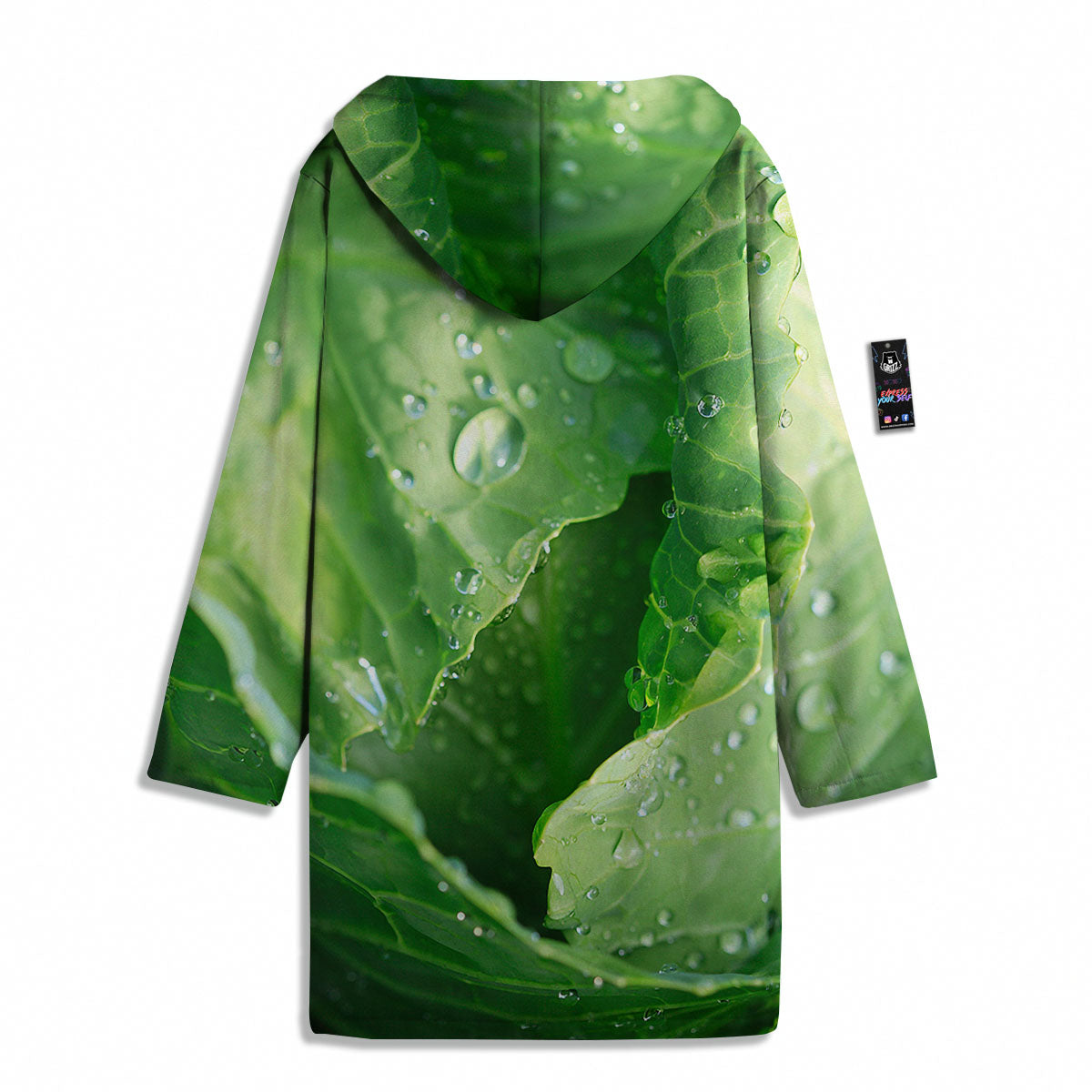 Cabbage Fresh Leaf Print Men's Windbreaker Jacket-grizzshop