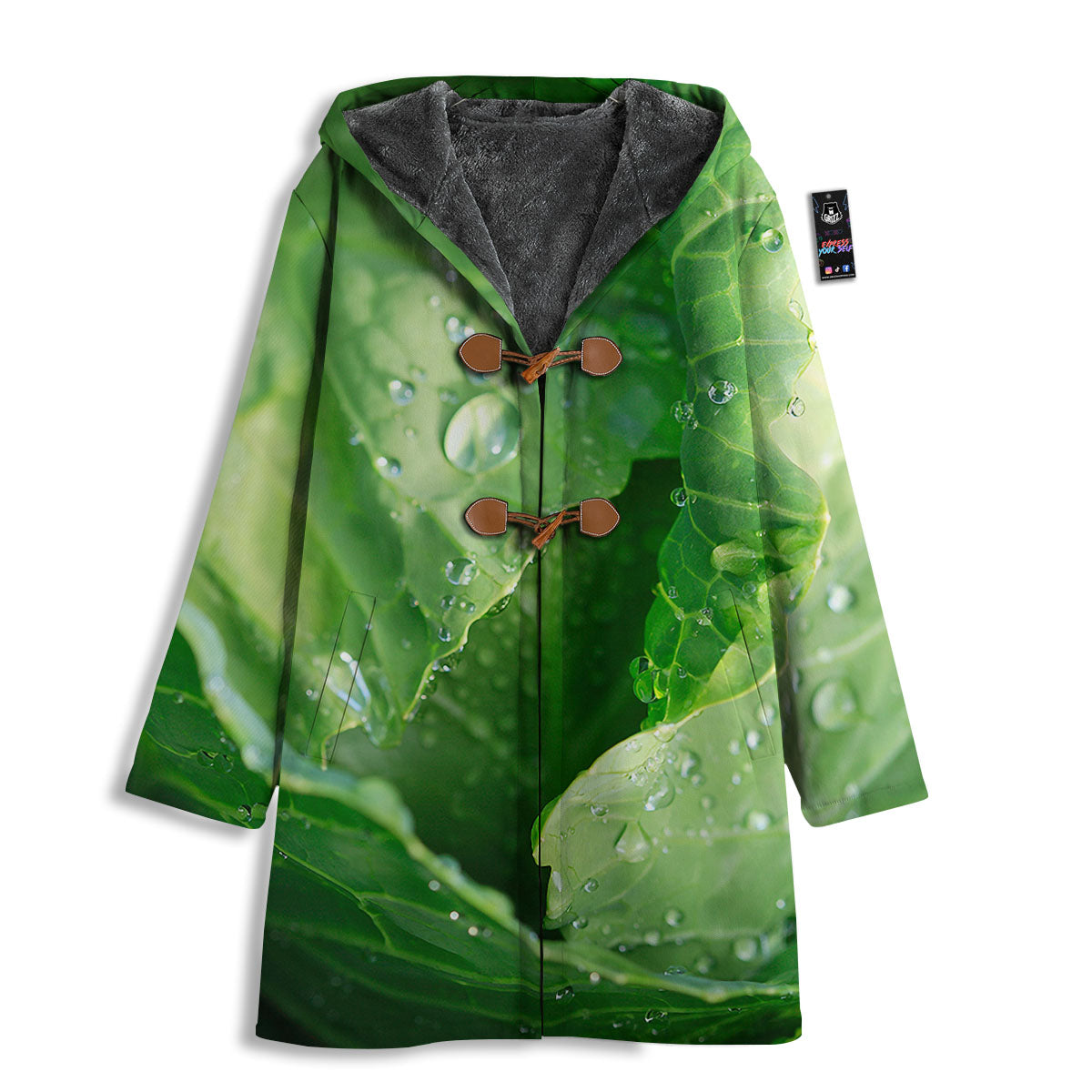 Cabbage Fresh Leaf Print Men's Windbreaker Jacket-grizzshop
