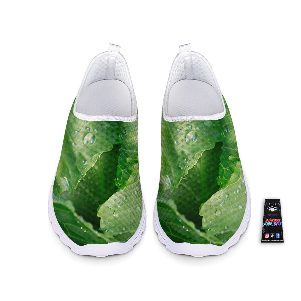 Cabbage Fresh Leaf Print Nurse Shoes-grizzshop