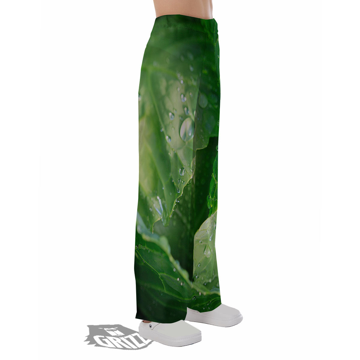 Cabbage Fresh Leaf Print Pajama Pants-grizzshop