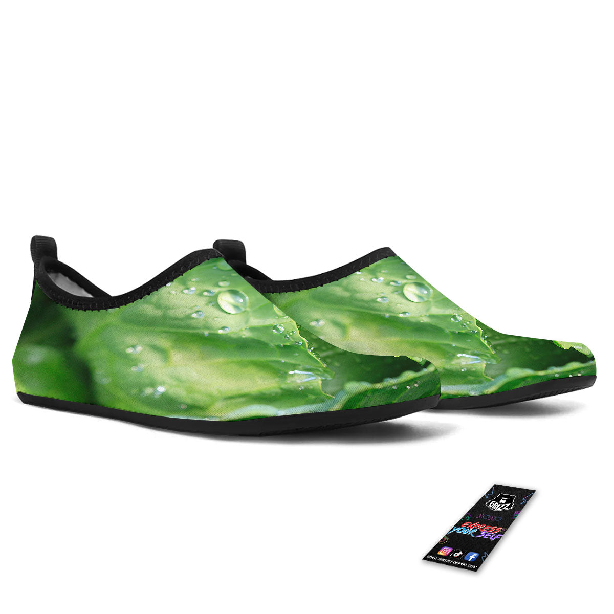 Cabbage Fresh Leaf Print Water Shoes-grizzshop