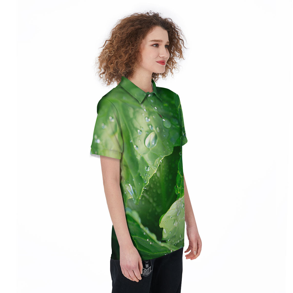 Cabbage Fresh Leaf Print Women's Golf Shirts-grizzshop