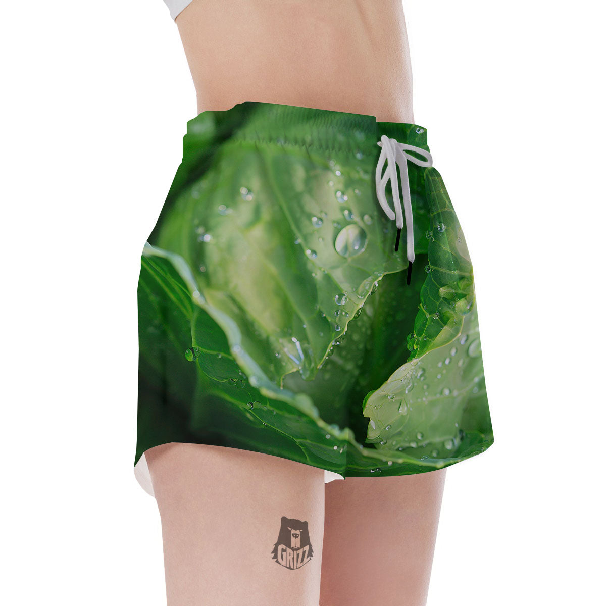 Cabbage Fresh Leaf Print Women's Shorts-grizzshop