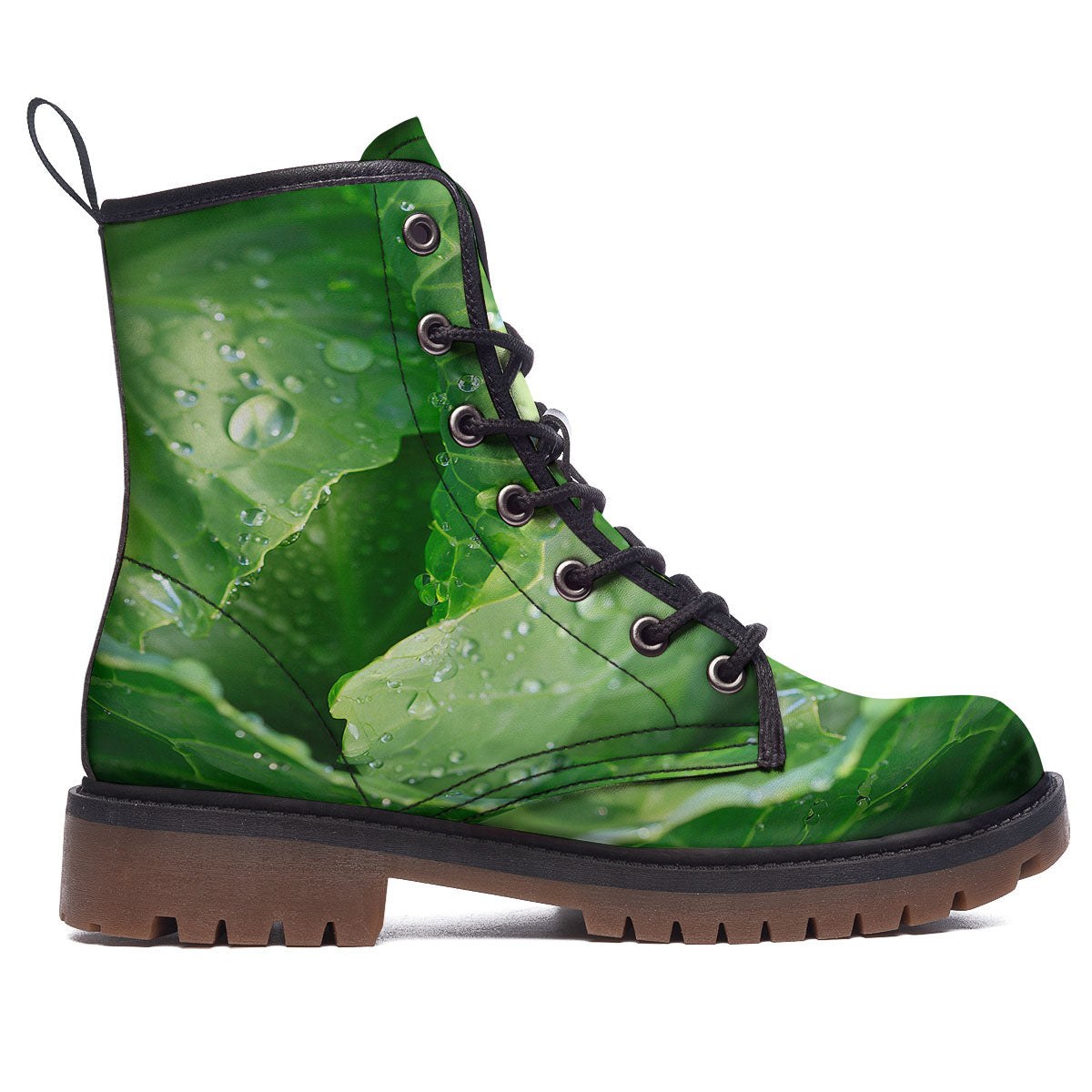 Cabbage Fresh Leaf Print Work Boots-grizzshop