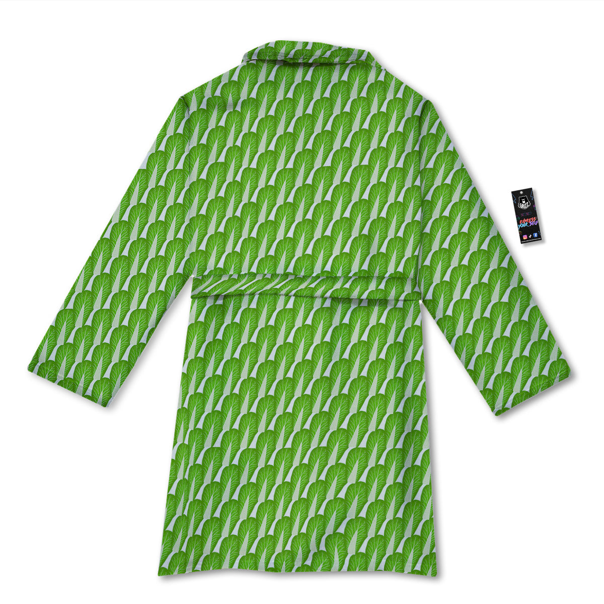 Cabbage Leaf Chinese Print Bathrobe-grizzshop