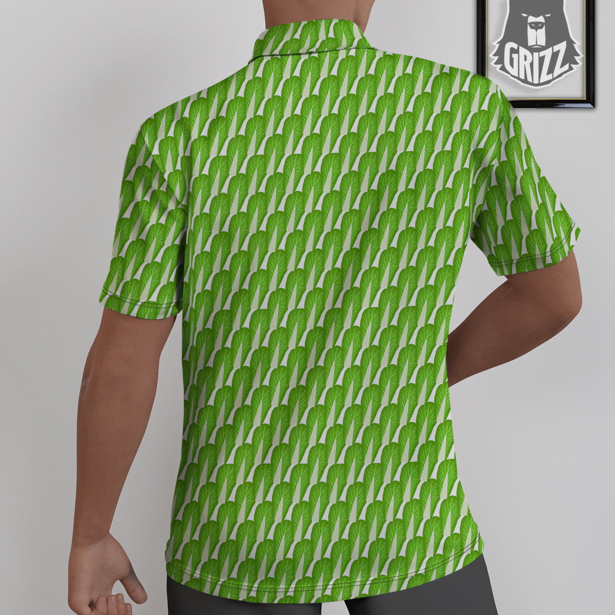 Cabbage Leaf Chinese Print Untucked Shirts-grizzshop