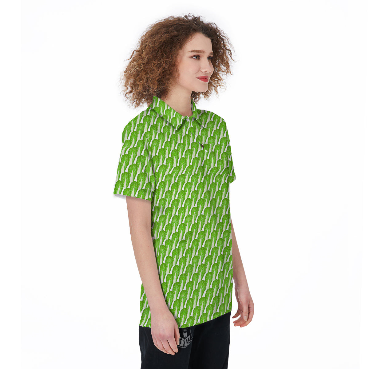 Cabbage Leaf Chinese Print Women's Golf Shirts-grizzshop