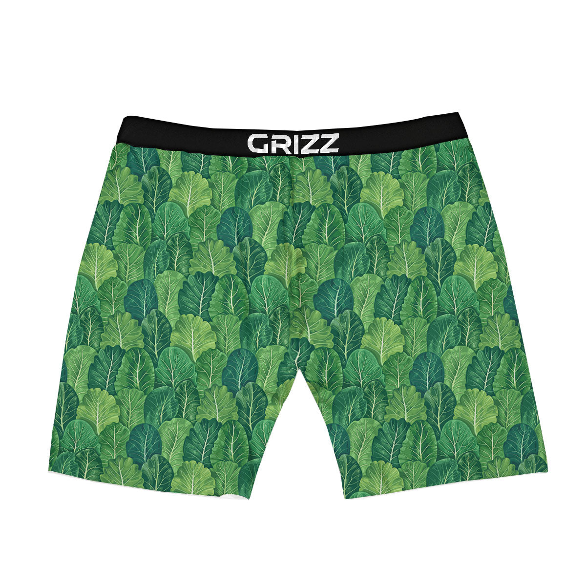 Cabbage Leaf Green Print Boxer Briefs-grizzshop