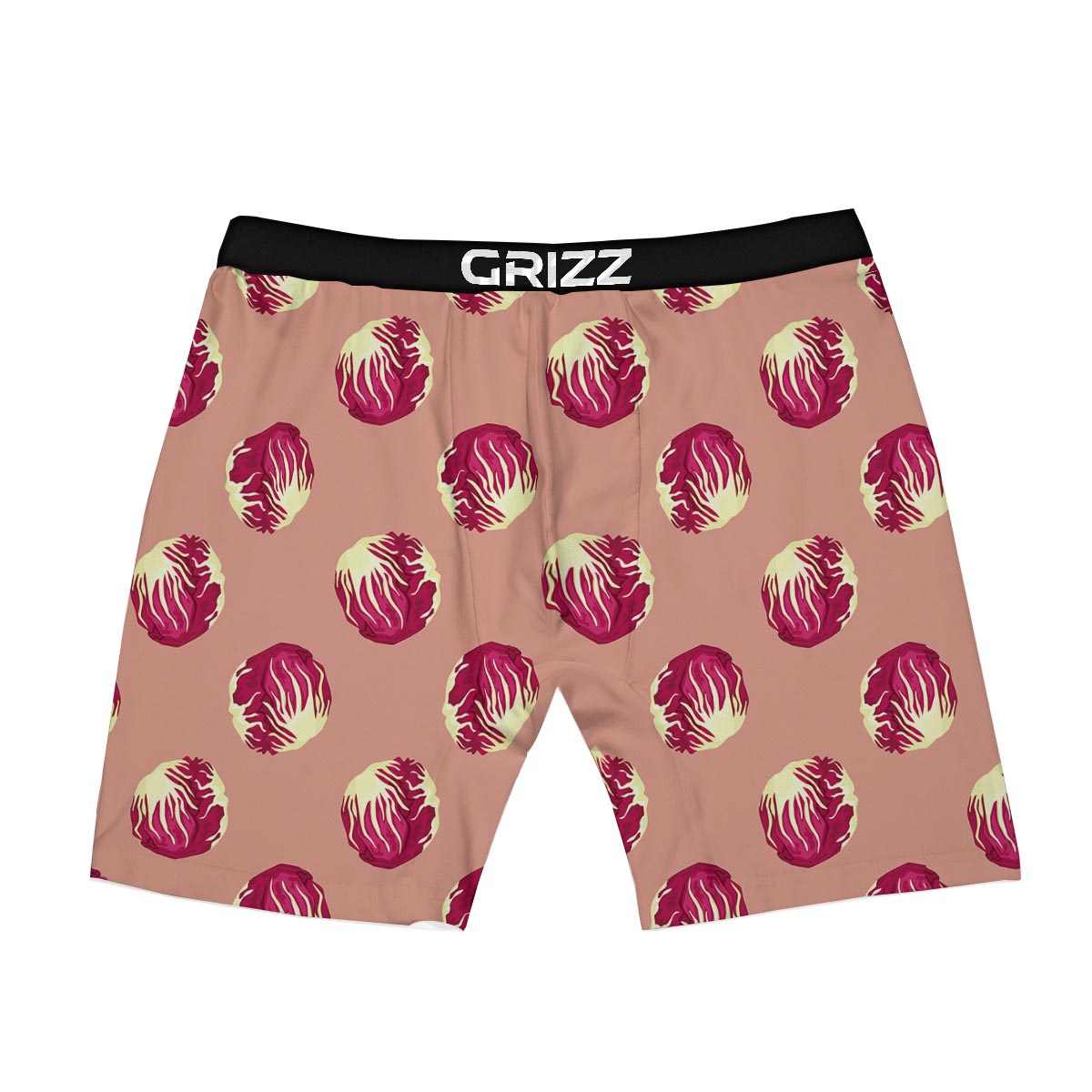 Cabbage Red Print Pattern Boxer Briefs-grizzshop