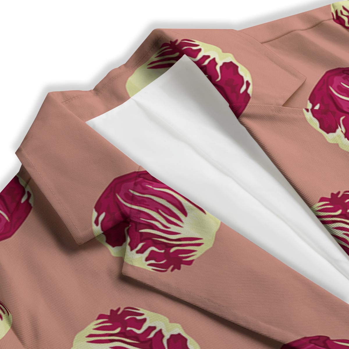 Cabbage Red Print Pattern Women's Blazer-grizzshop