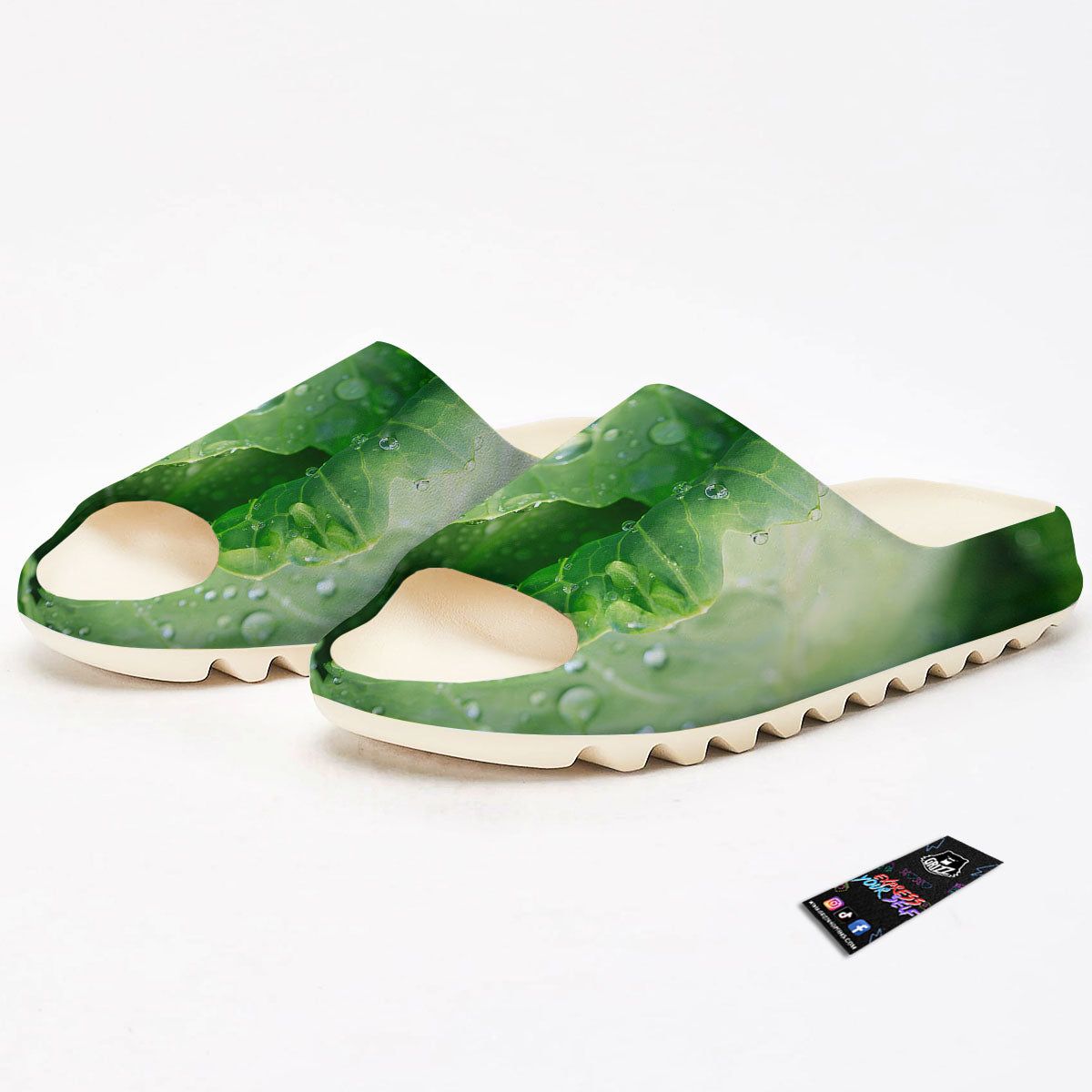 Cabbage Fresh Leaf Print Sandals-grizzshop