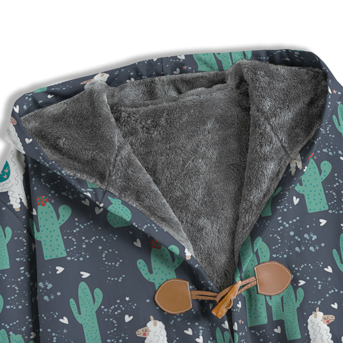 Cactus And Happy Llama Print Pattern Men's Windbreaker Jacket-grizzshop
