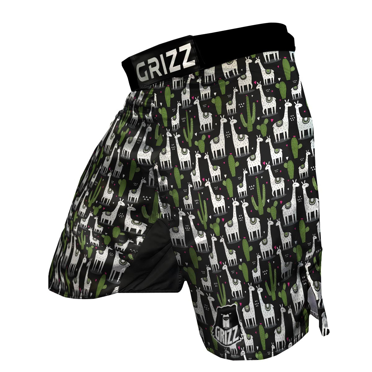 Cactus Llama Pattern Print MMA Shorts-grizzshop