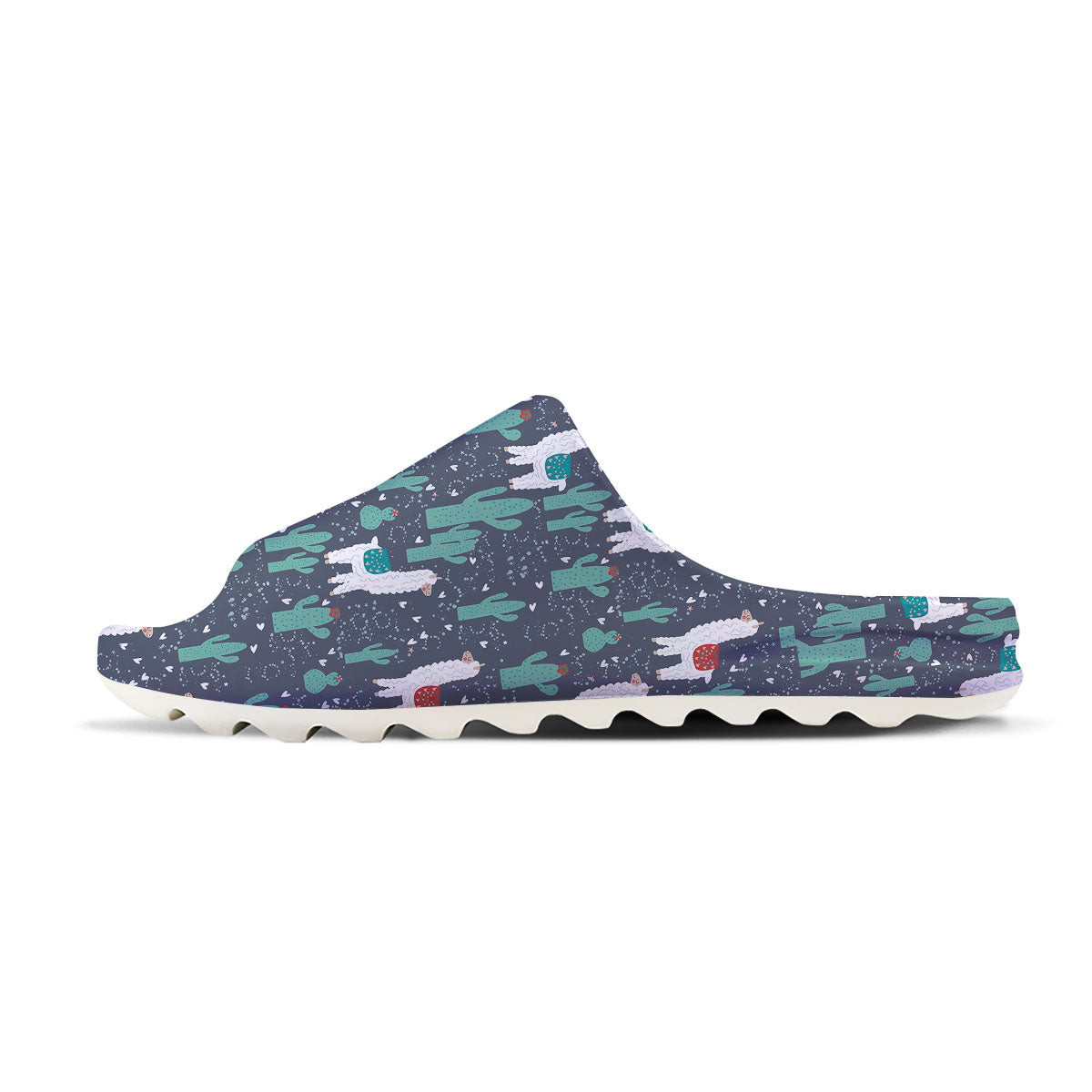 Cactus And Happy Llama Print Pattern Sandals-grizzshop