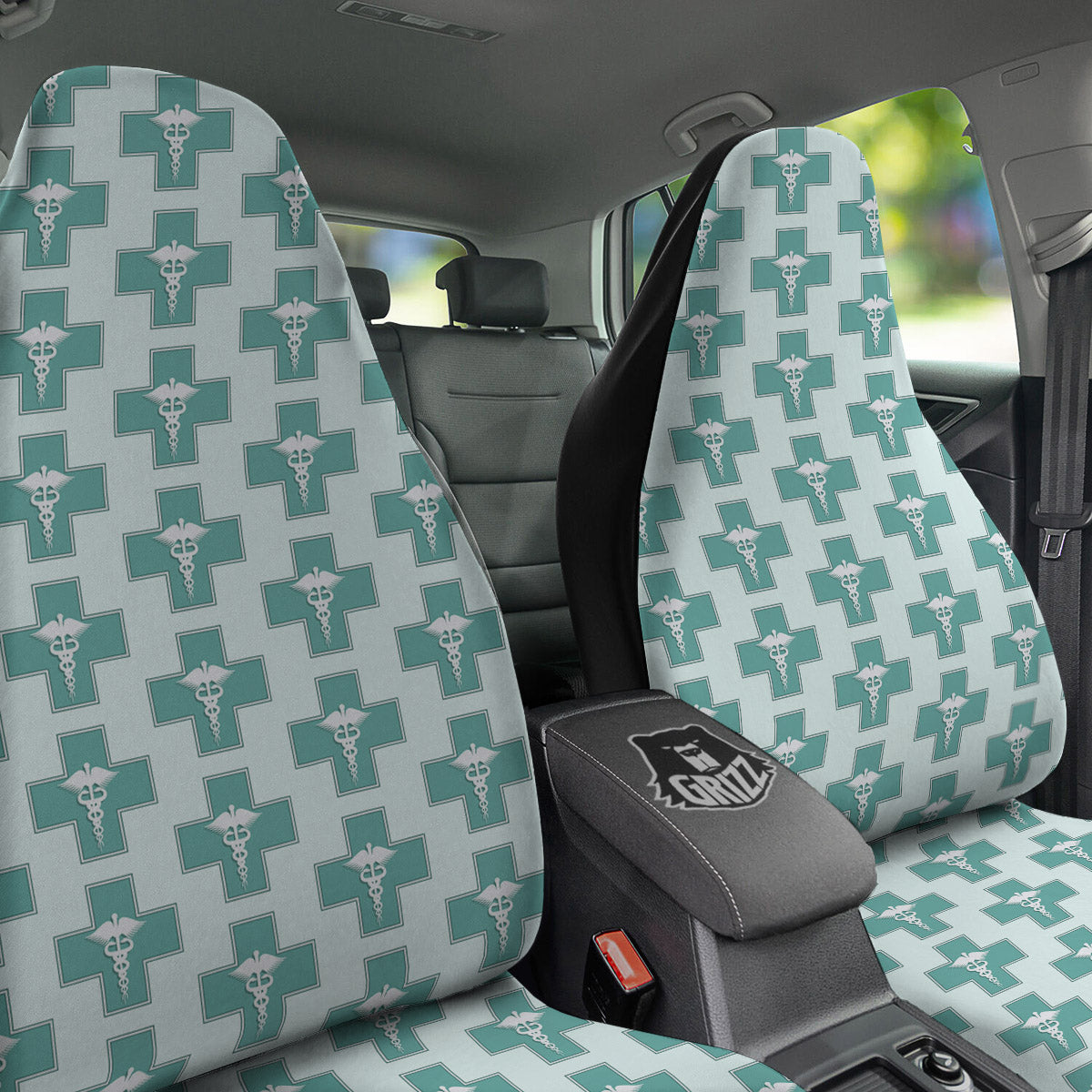 Caduceus Print Pattern Car Seat Covers-grizzshop