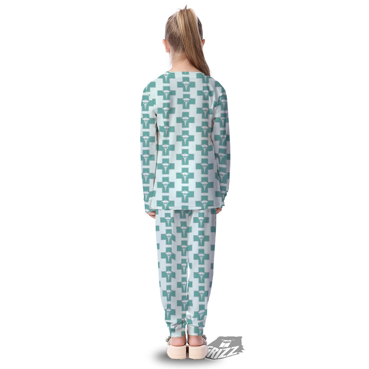 Caduceus Print Pattern Kid's Pajamas-grizzshop
