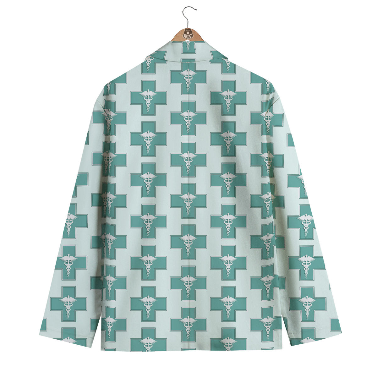 Caduceus Print Pattern Men's Blazer-grizzshop